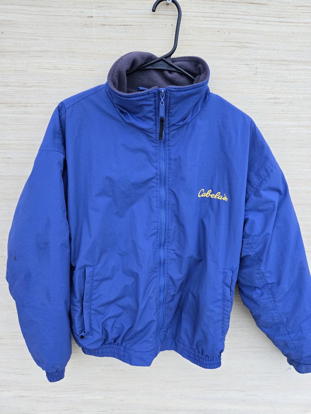 Cabela's Vintage Men's Blue Fleece Lined Jacket